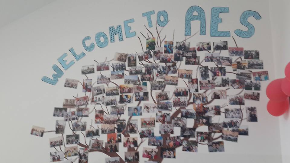 Der "Bilderbaum" im Treppenhaus